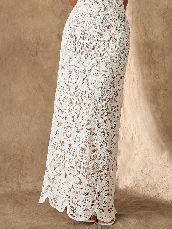 Rochie maxi SHEIN, alb