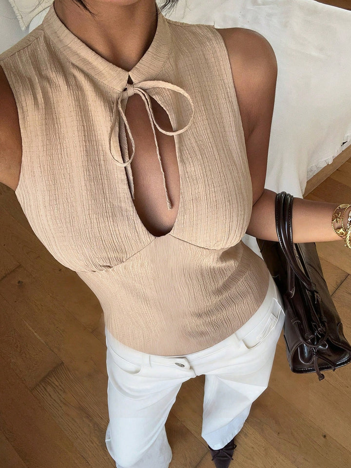 Top SHEIN, kaki