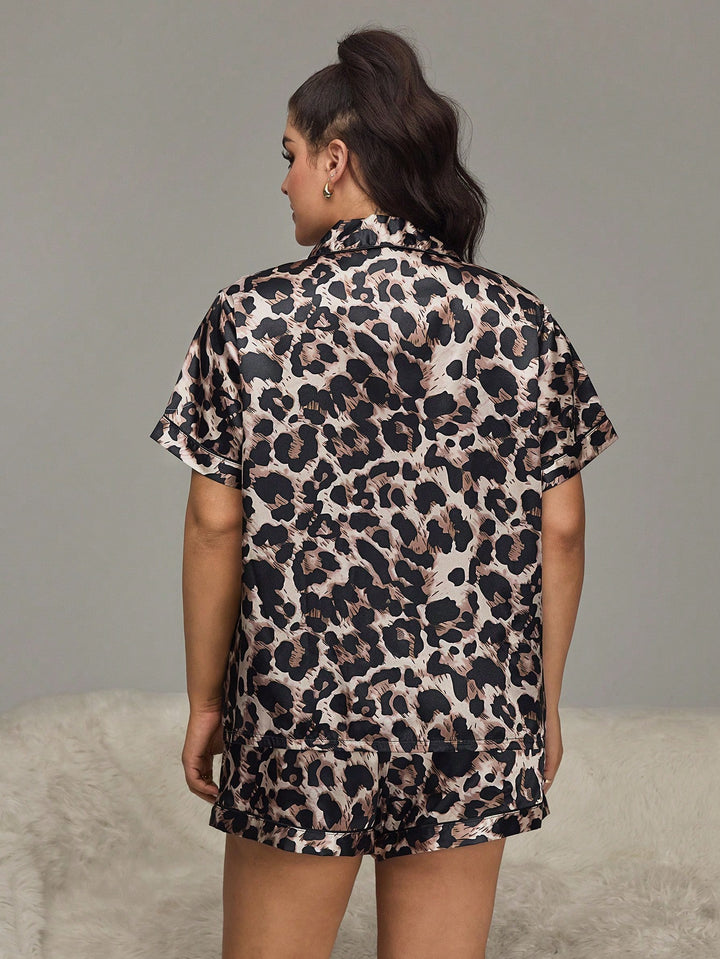 Set pijamale SHEIN, maro