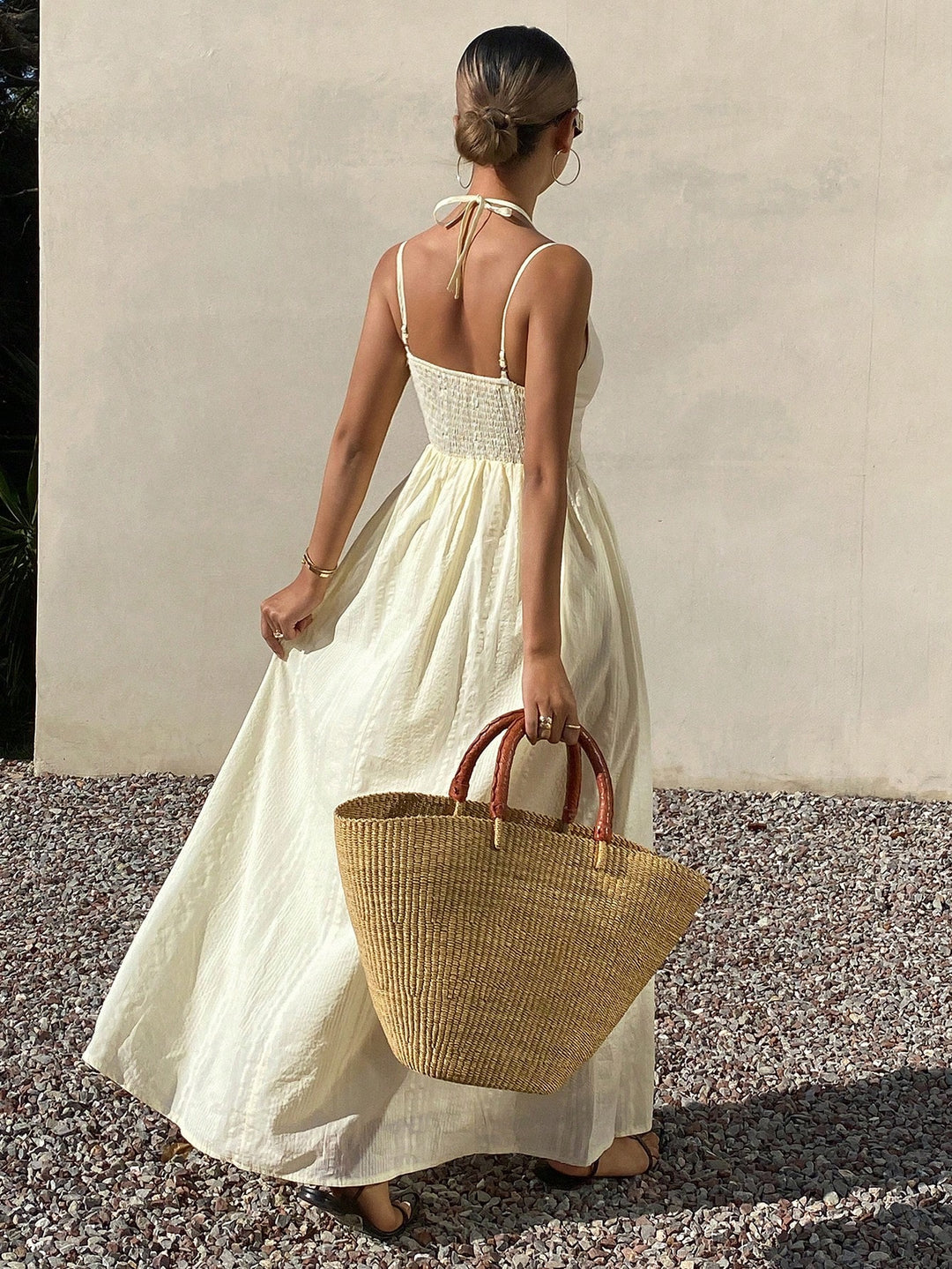 Rochie midi SHEIN, bej