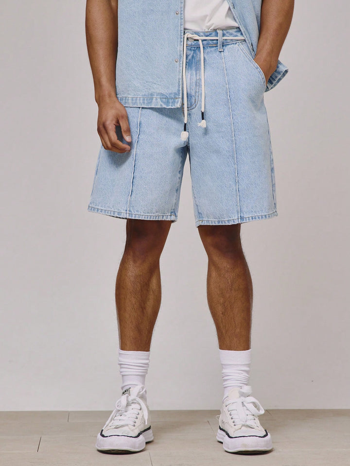 Pantaloni scurți SHEIN, albastru