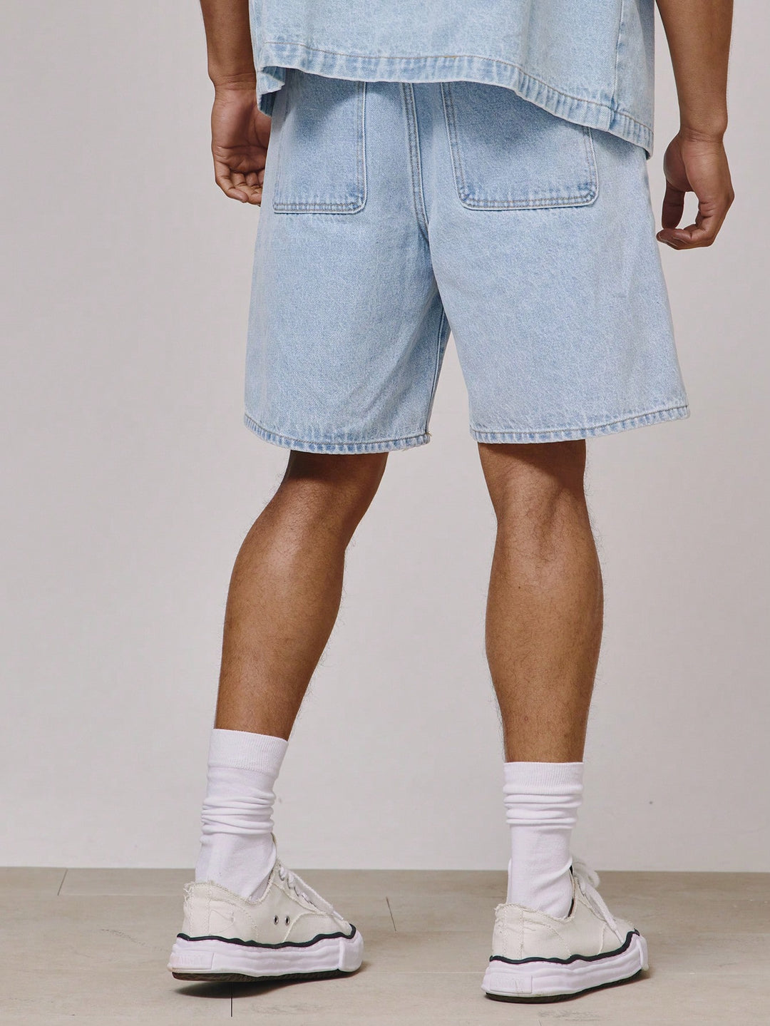 Pantaloni scurți SHEIN, albastru