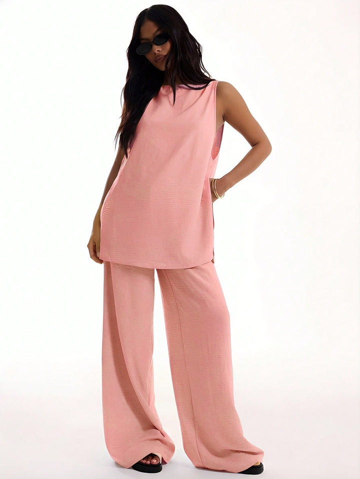 Pantaloni SHEIN, roz