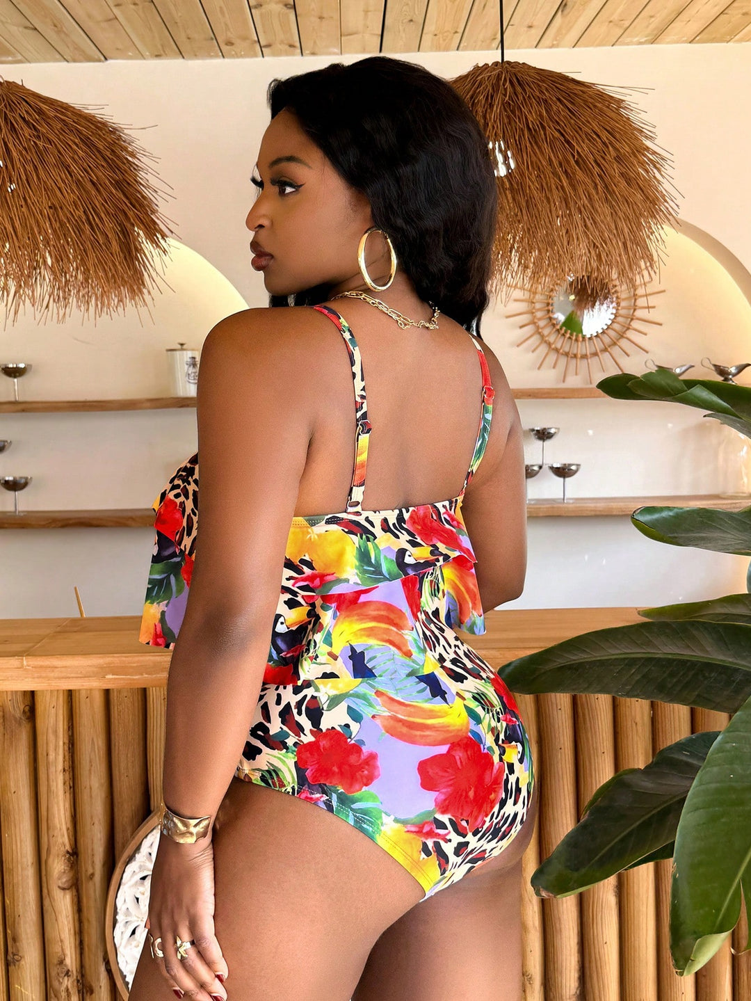 Costum de baie SHEIN, mix culori