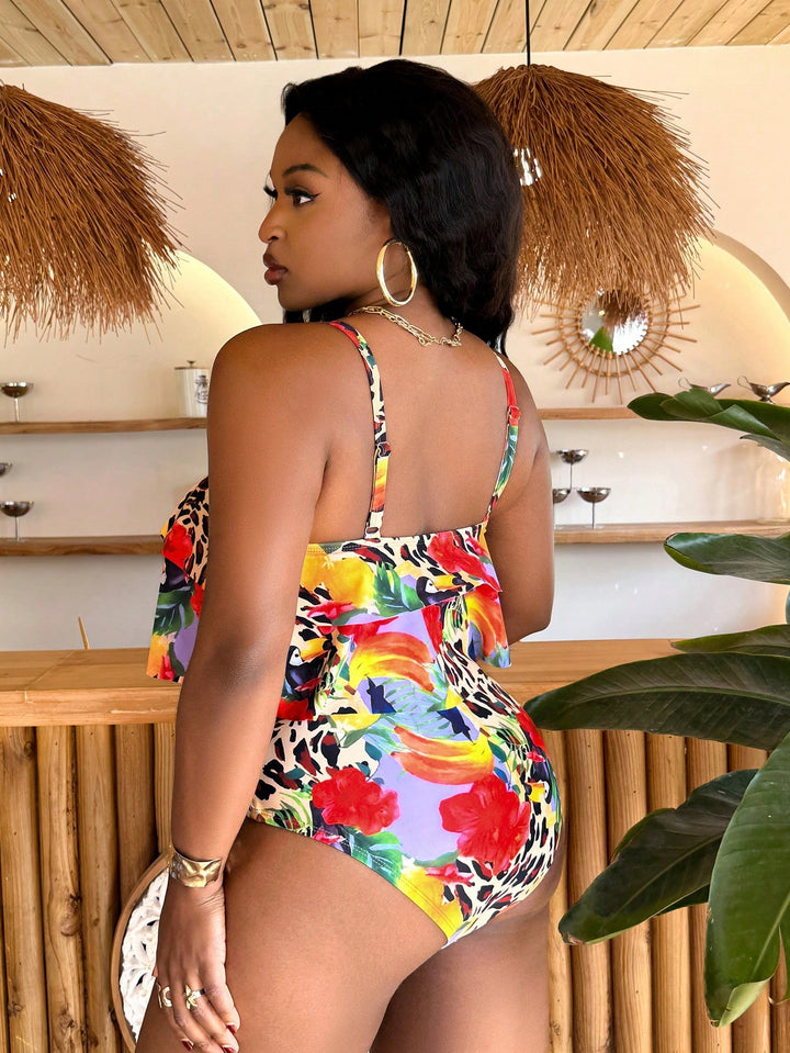 Costum de baie SHEIN, mix culori