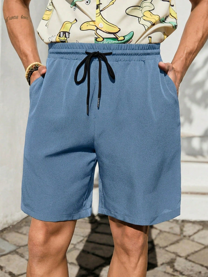 Pantaloni scurți SHEIN, albastru