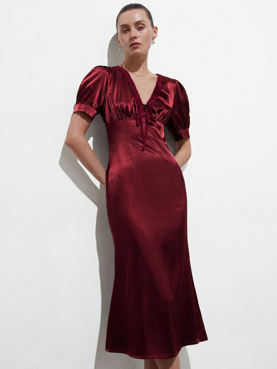 Rochie maxi SHEIN, vișiniu