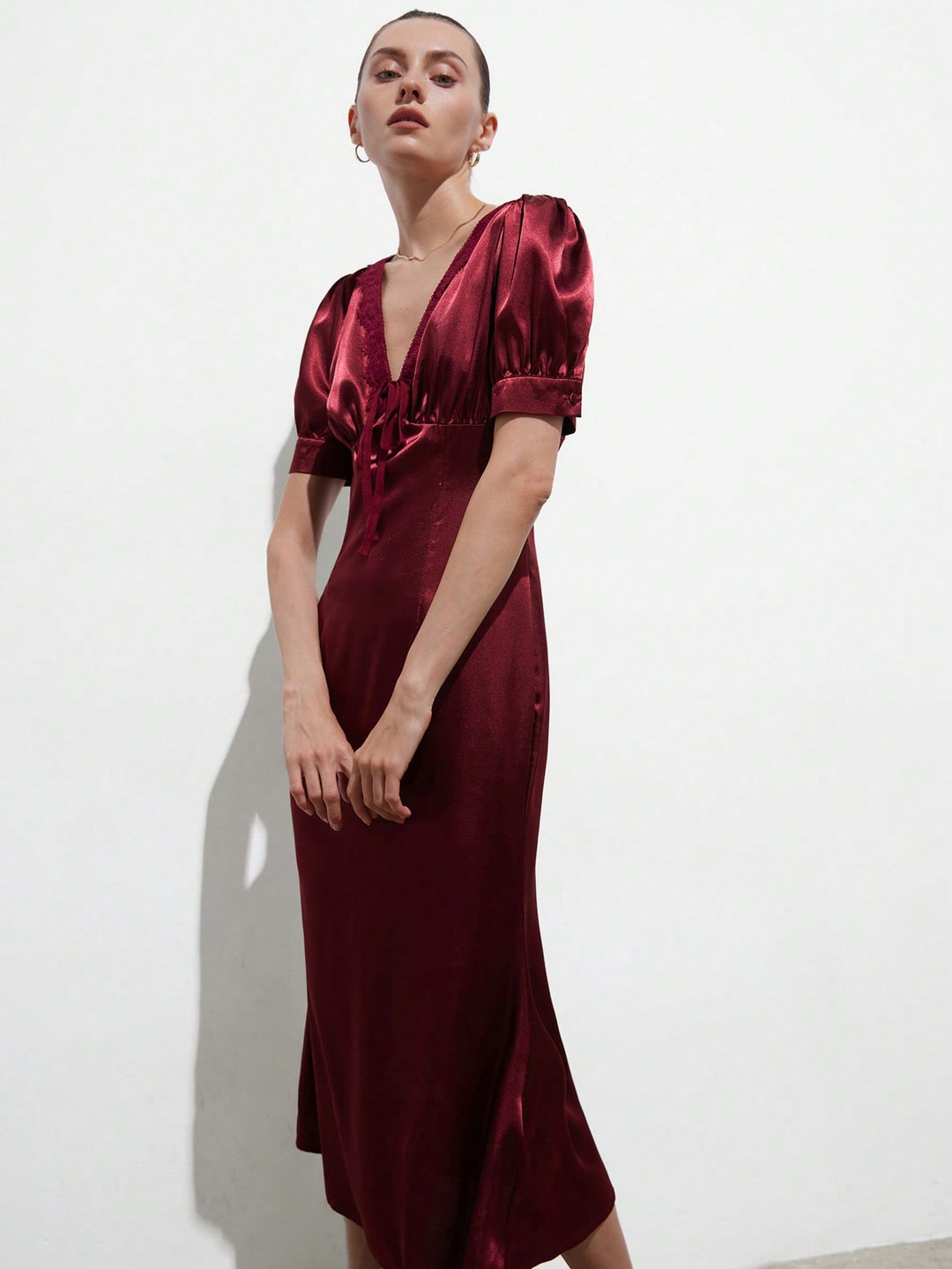 Rochie maxi SHEIN, vișiniu