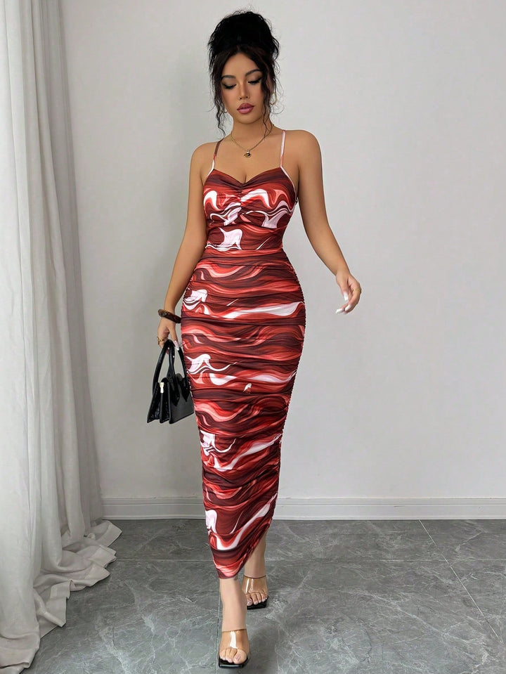 Rochie midi SHEIN, mix culori
