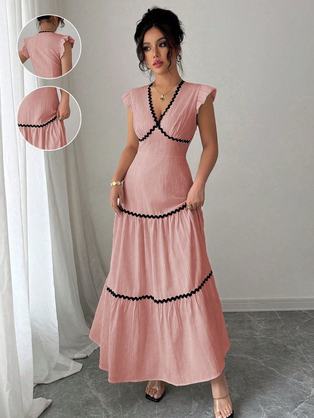 Rochie maxi SHEIN, roz