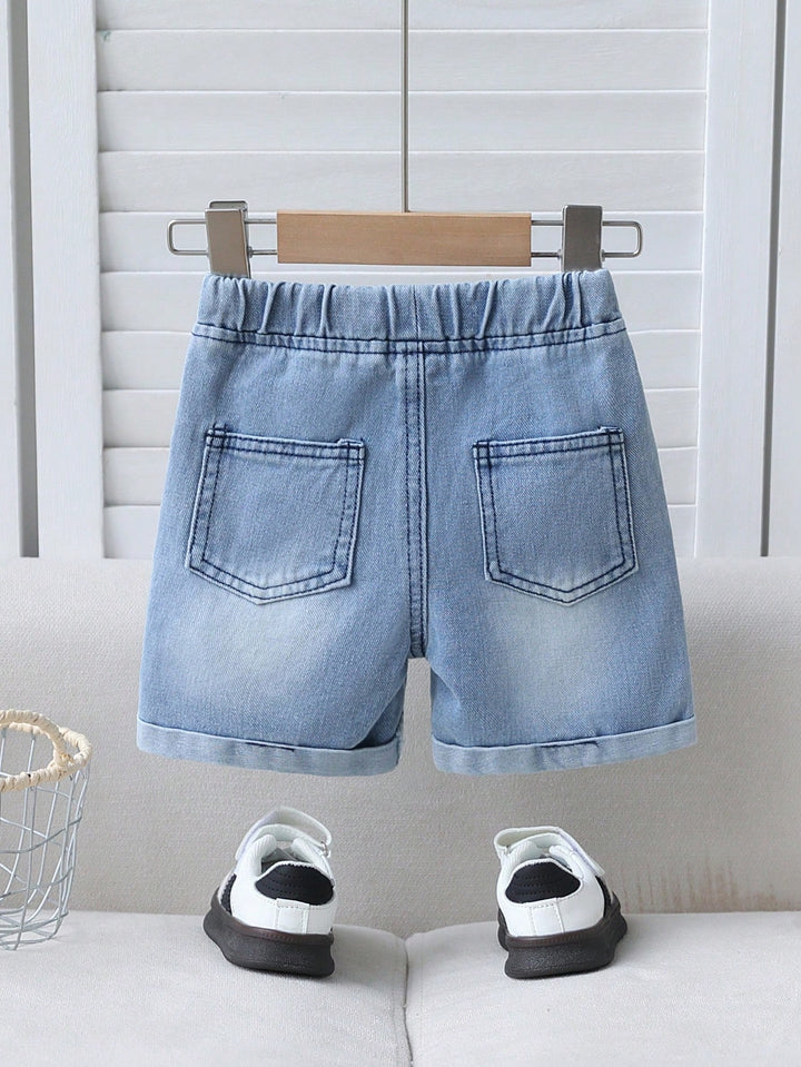 Pantaloni scurți denim SHEIN, albastru
