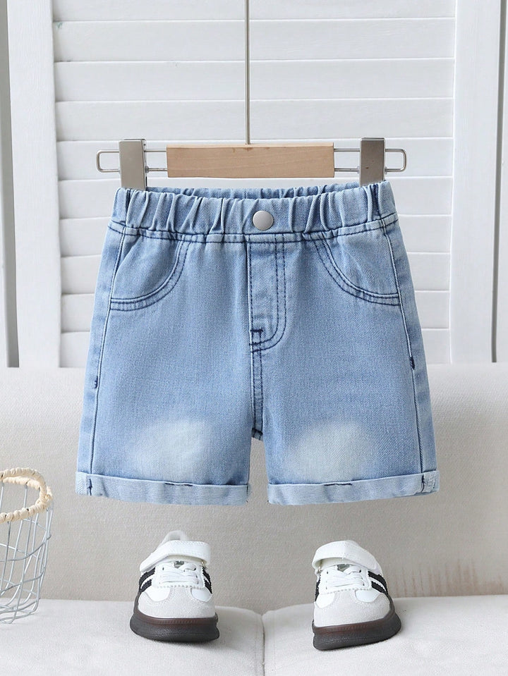 Pantaloni scurți denim SHEIN, albastru
