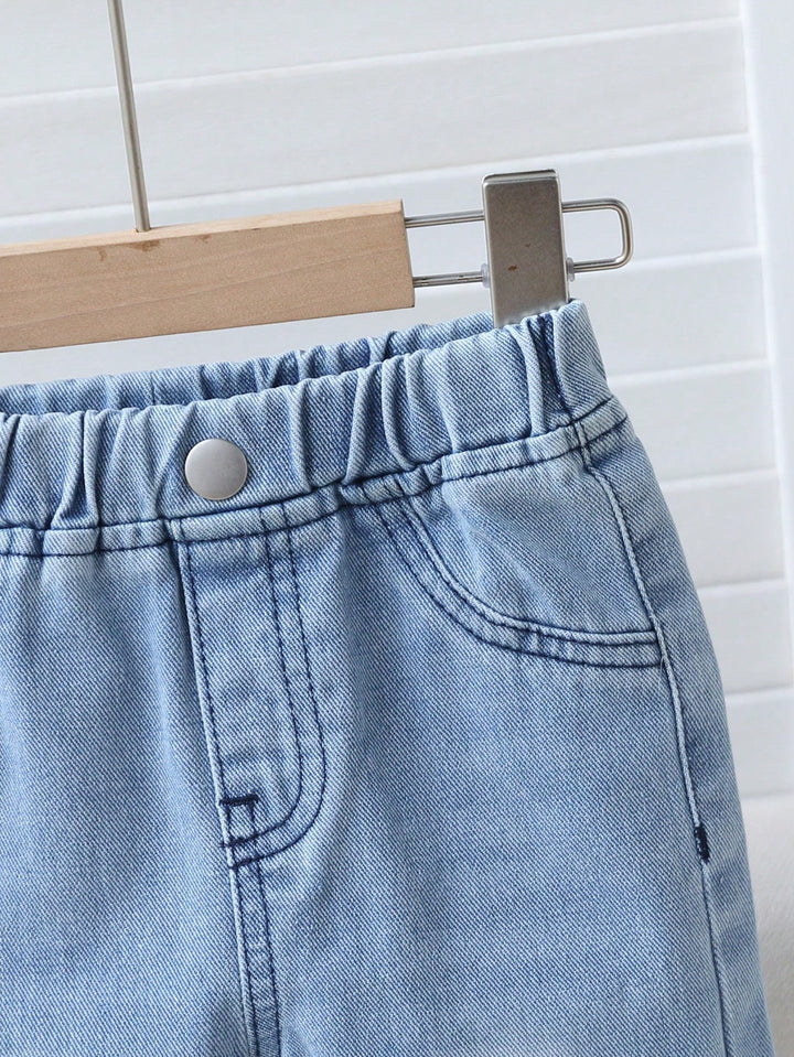 Pantaloni scurți denim SHEIN, albastru