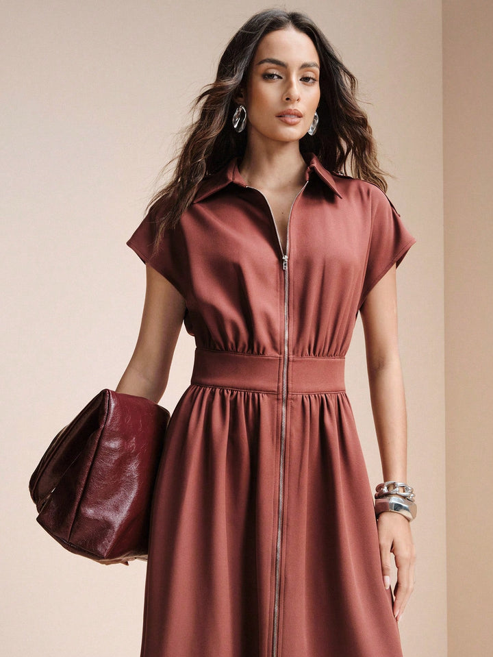Rochie maxi SHEIN, maro