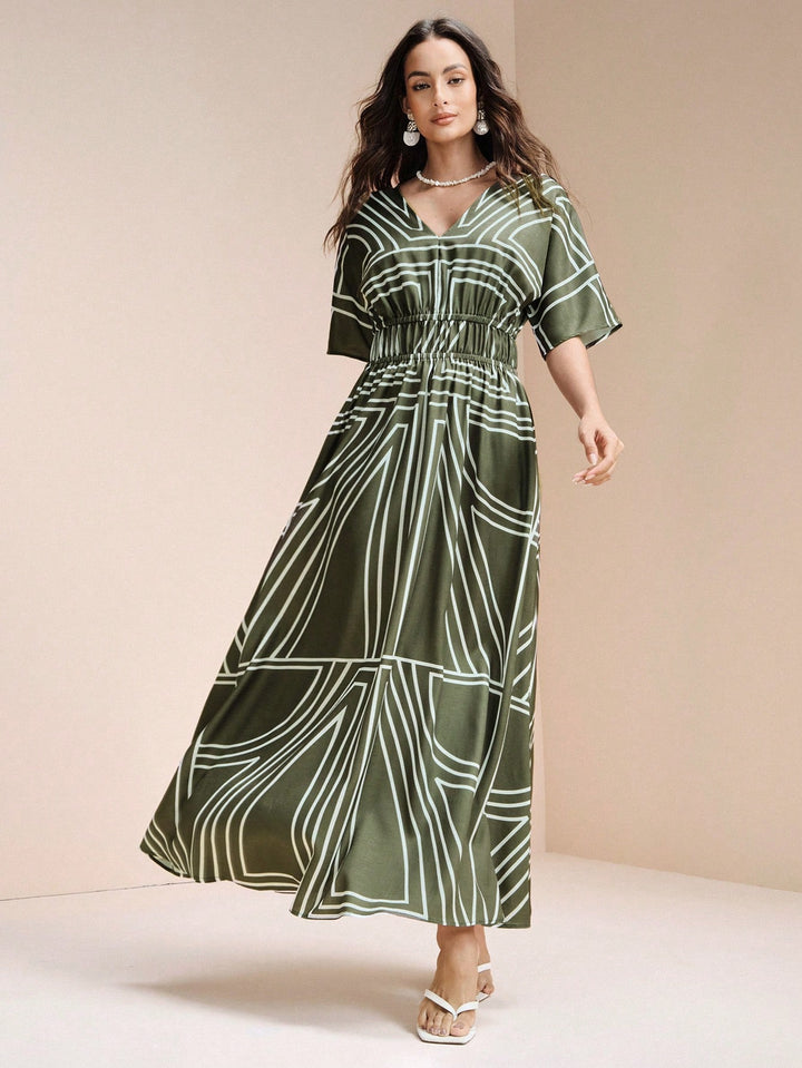 Rochie maxi SHEIN, verde