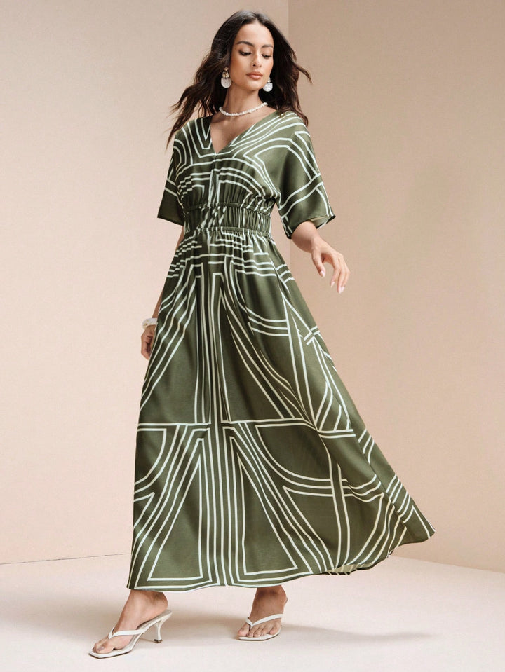 Rochie maxi SHEIN, verde