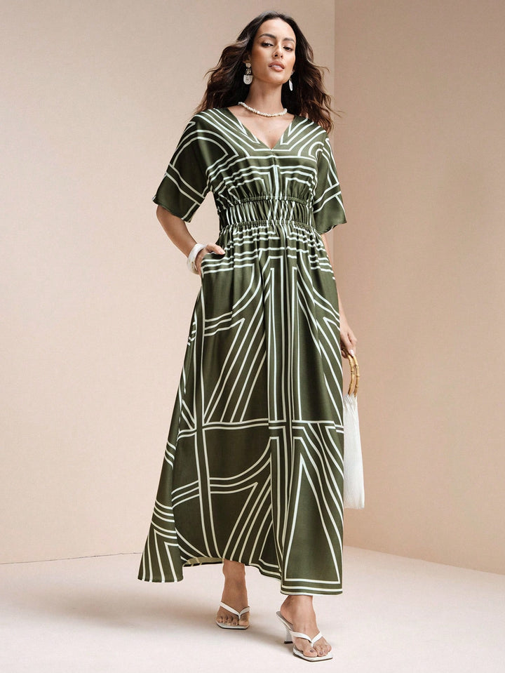 Rochie maxi SHEIN, verde
