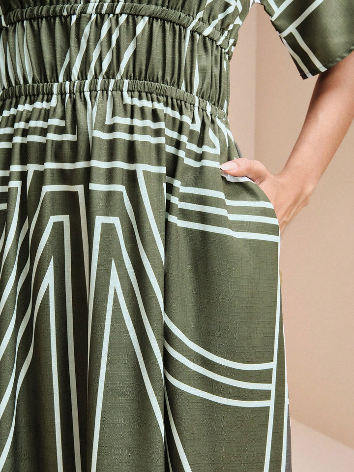 Rochie maxi SHEIN, verde