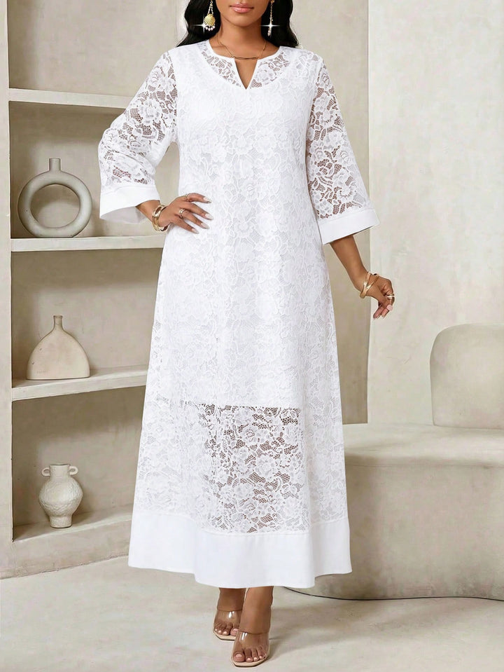 Rochie maxi SHEIN, alb