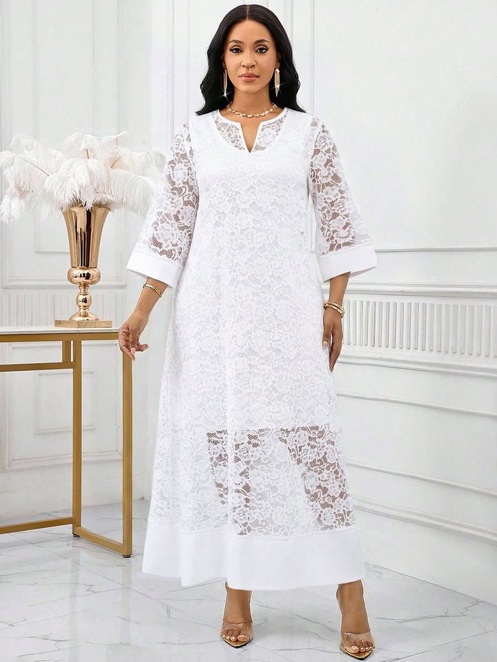 Rochie maxi SHEIN, alb