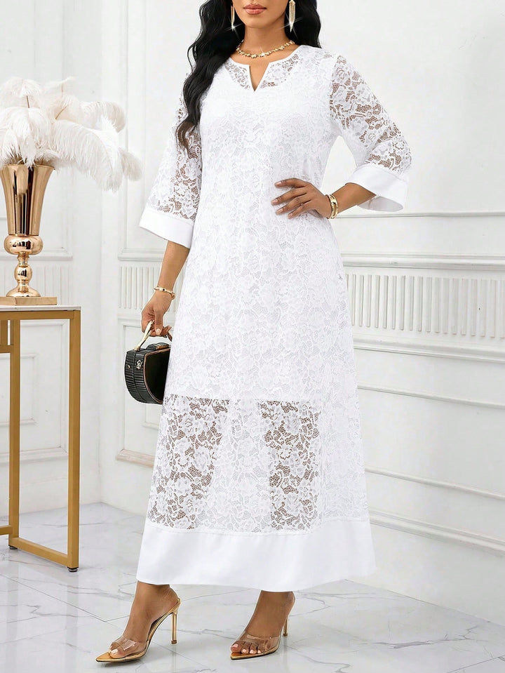 Rochie maxi SHEIN, alb