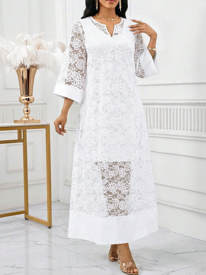 Rochie maxi SHEIN, alb
