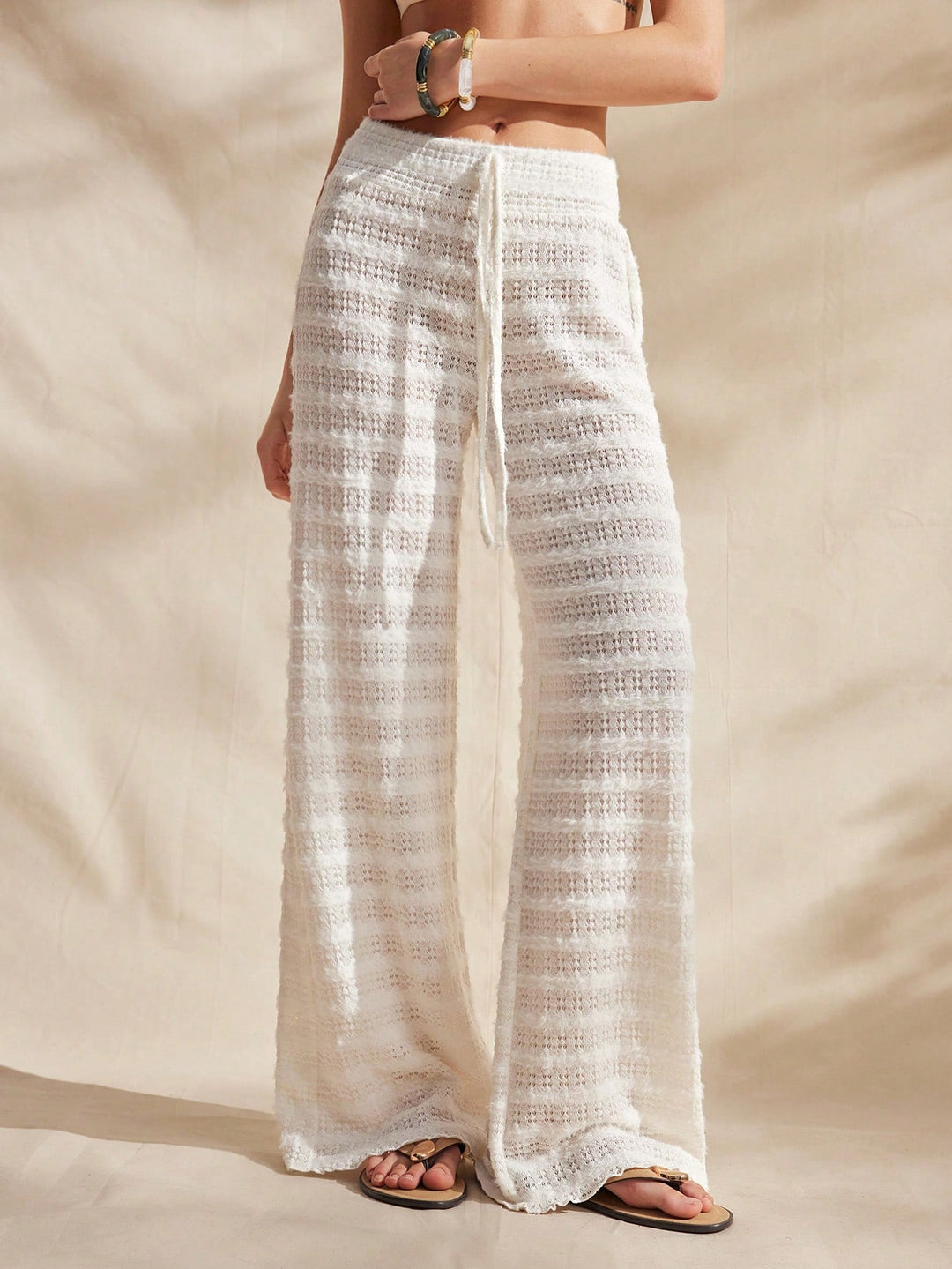 Pantaloni SHEIN, alb