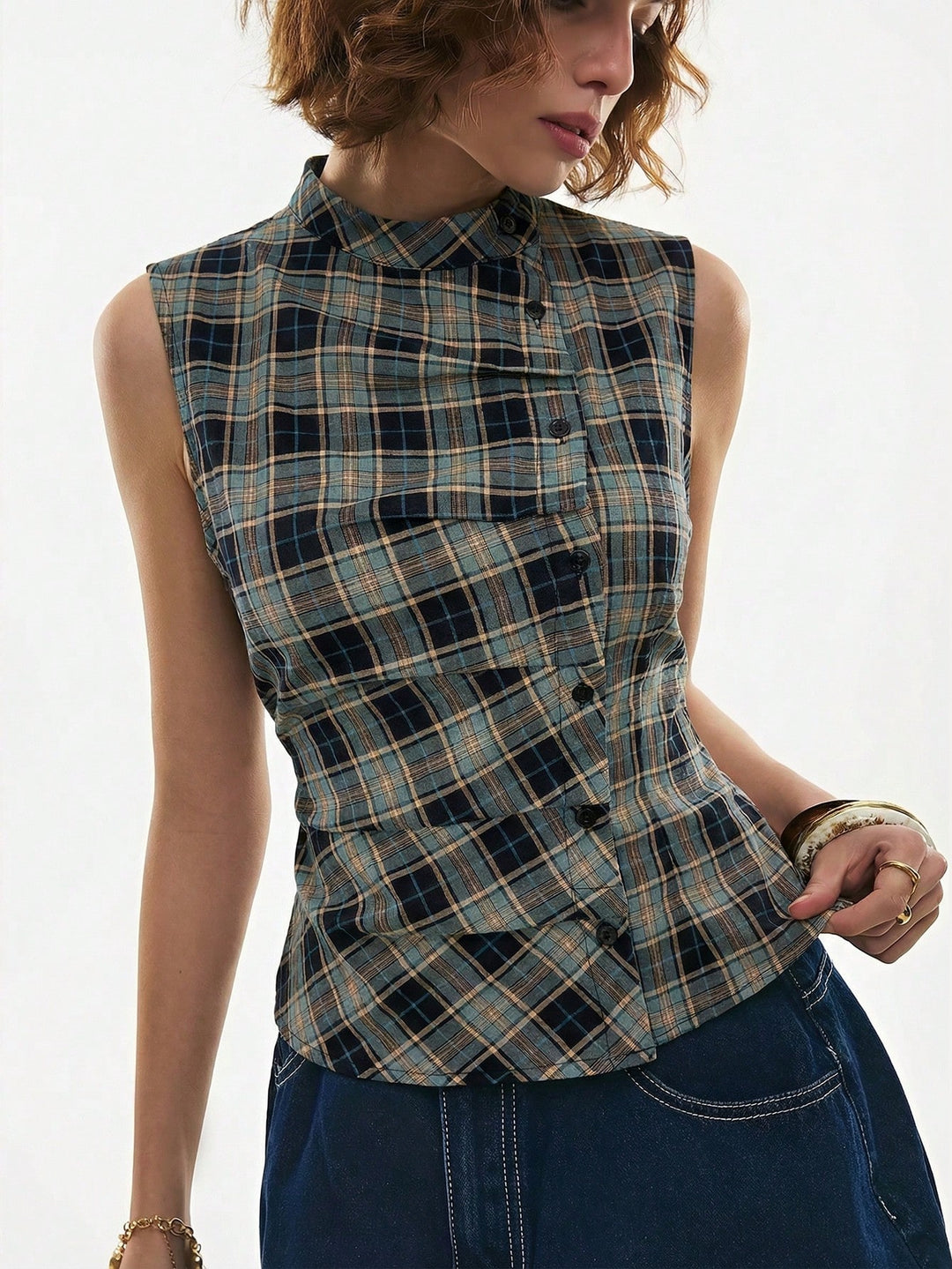 Top SHEIN, turcoaz