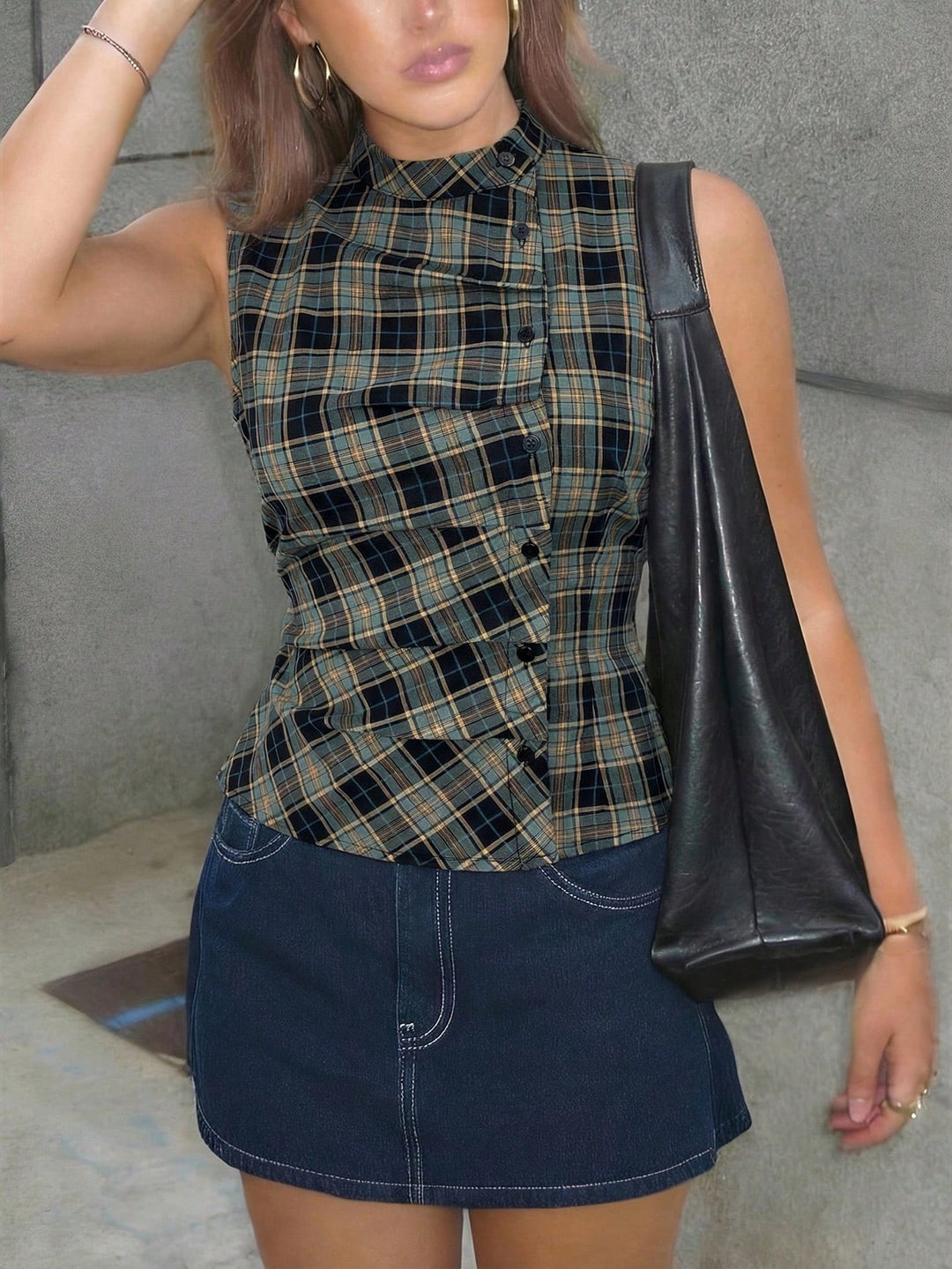Top SHEIN, turcoaz