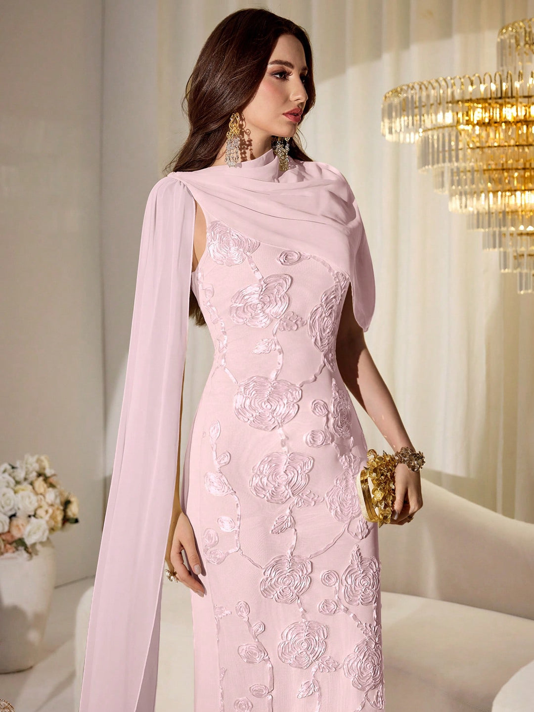 Rochie maxi SHEIN, roz