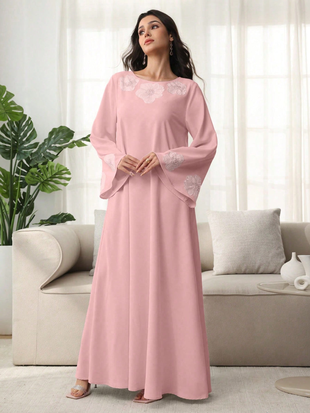 Rochie maxi SHEIN, roz