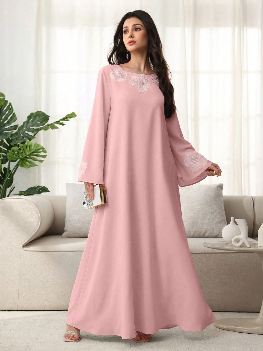 Rochie maxi SHEIN, roz