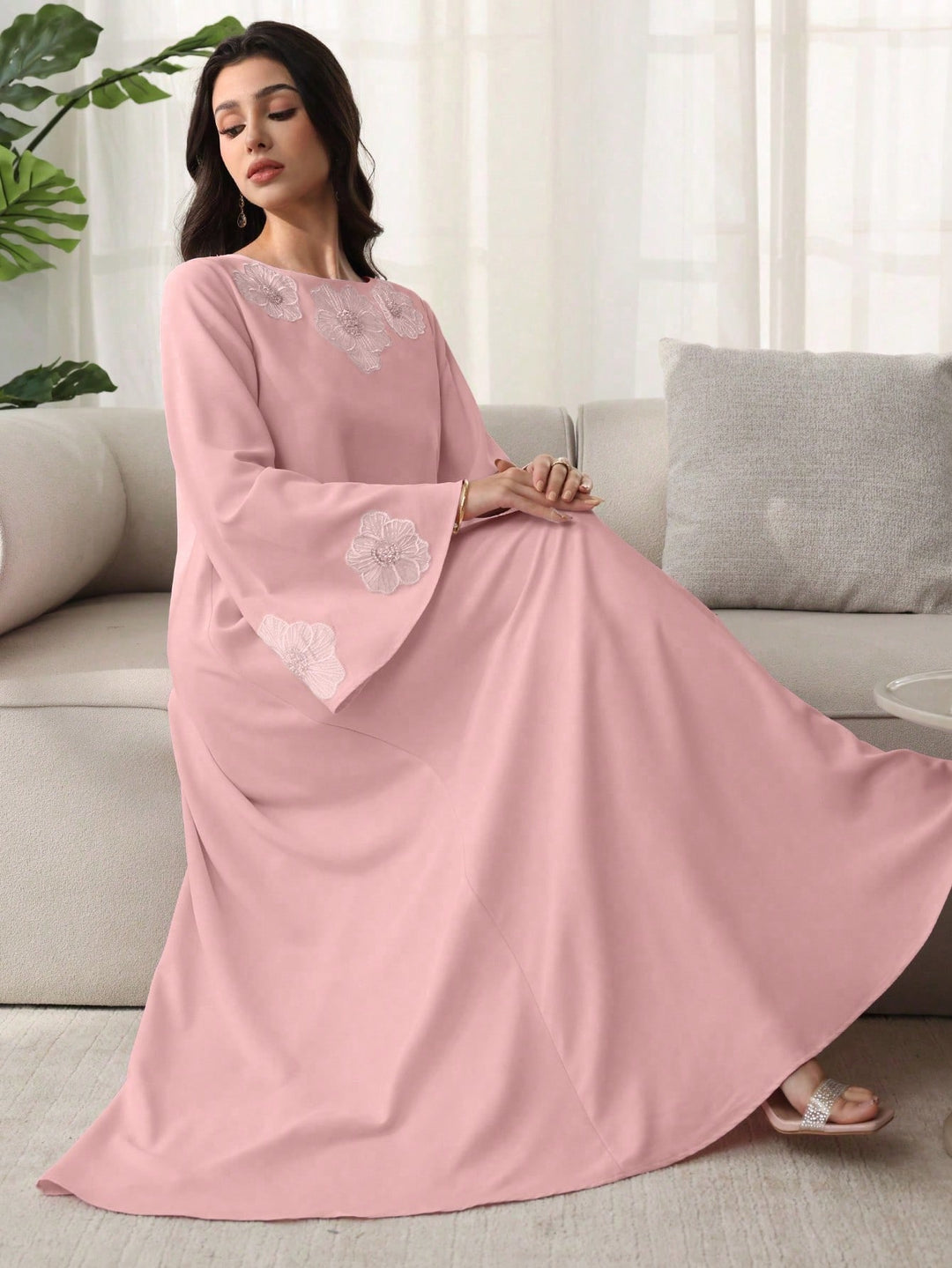 Rochie maxi SHEIN, roz