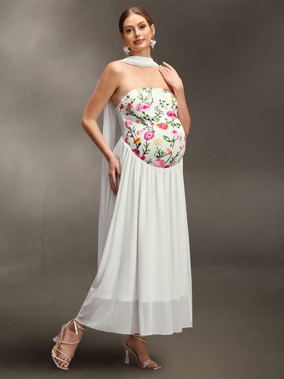 Rochie pentru gravide SHEIN, alb