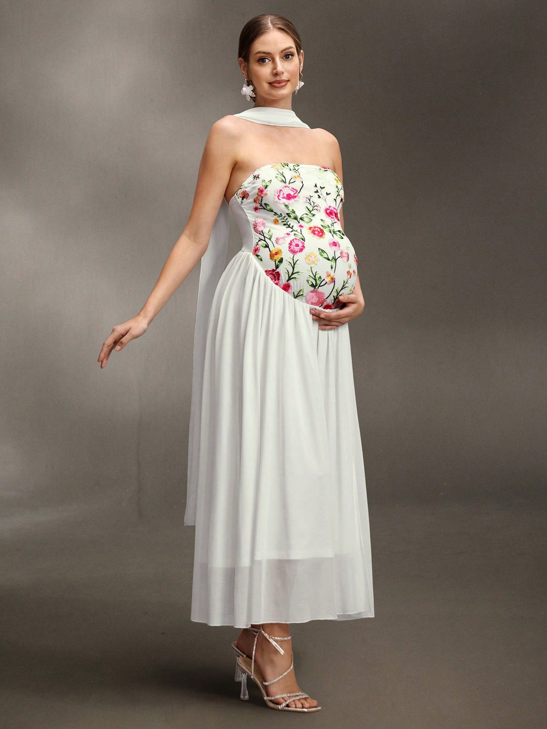 Rochie pentru gravide SHEIN, alb