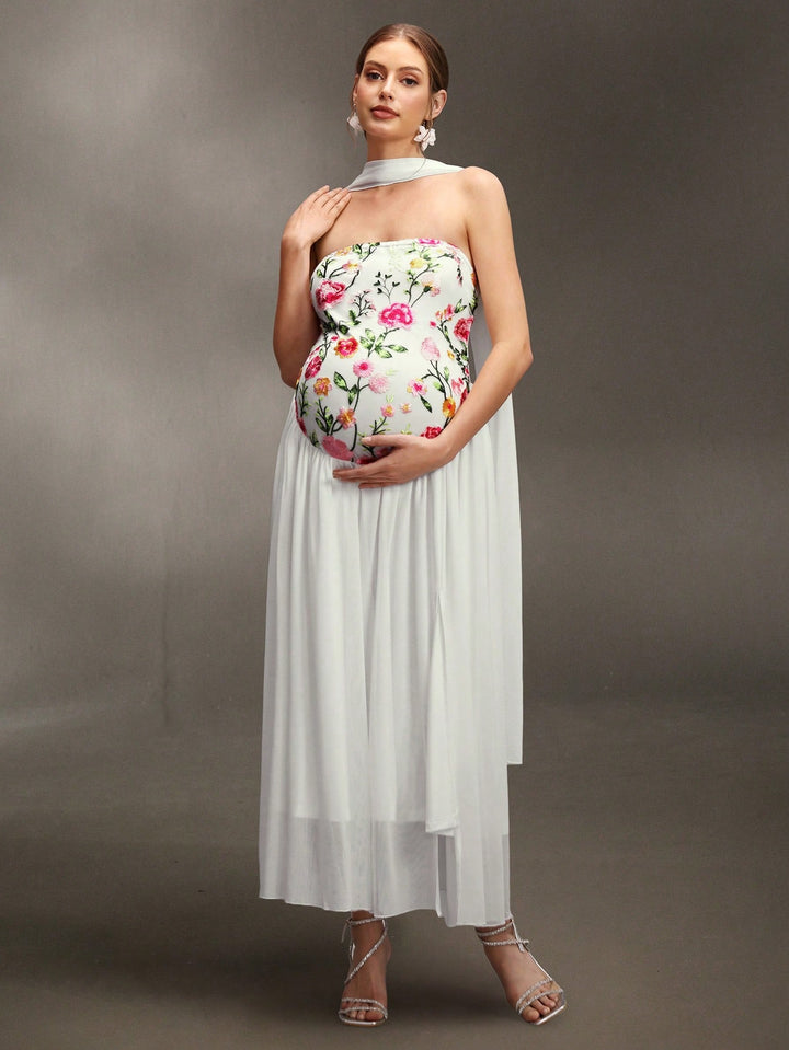 Rochie pentru gravide SHEIN, alb