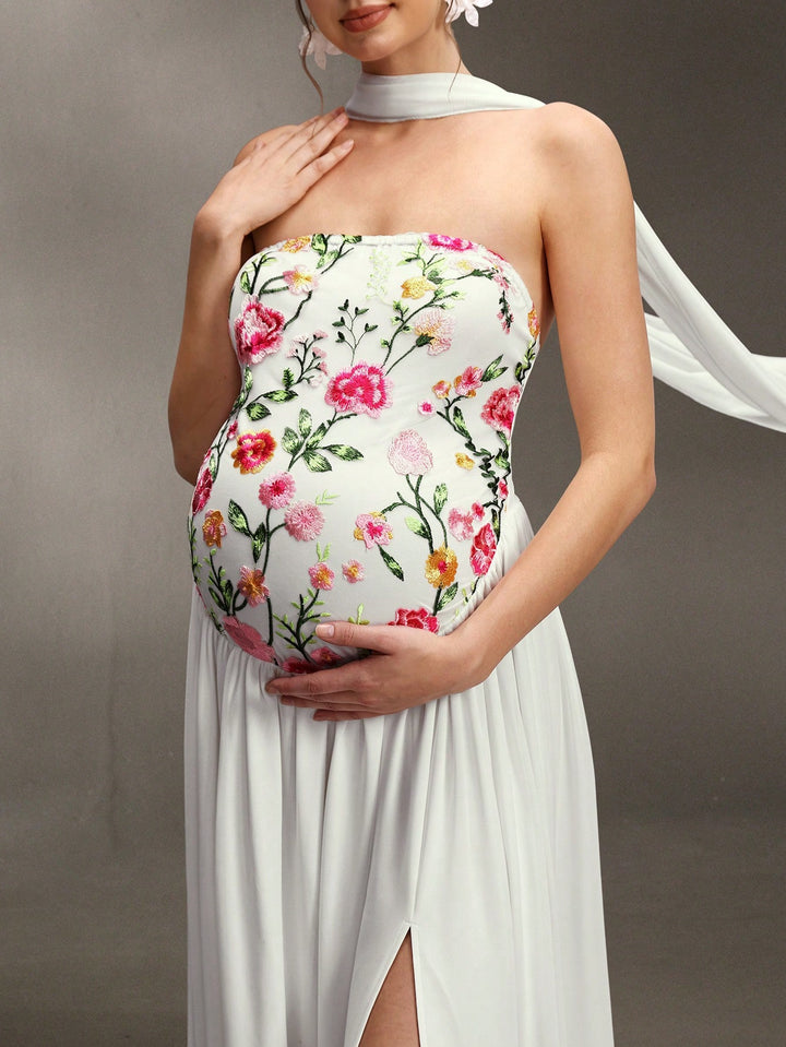 Rochie pentru gravide SHEIN, alb