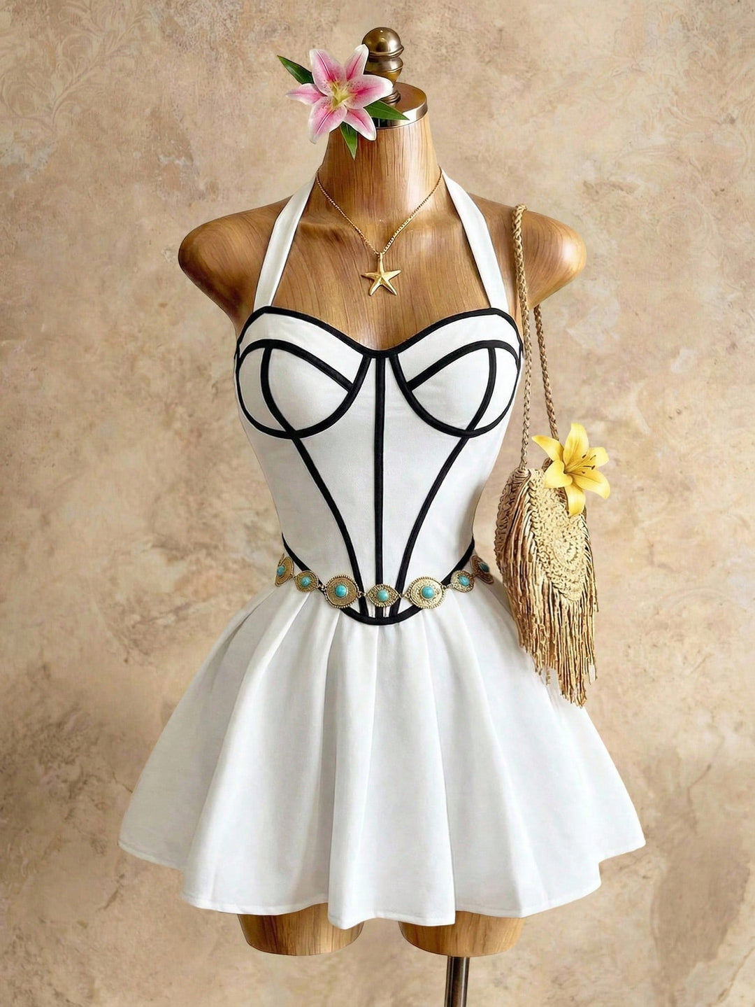 SHEIN mini ruha, fehér