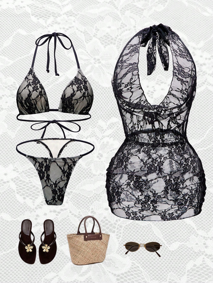Set bikini SHEIN, negru