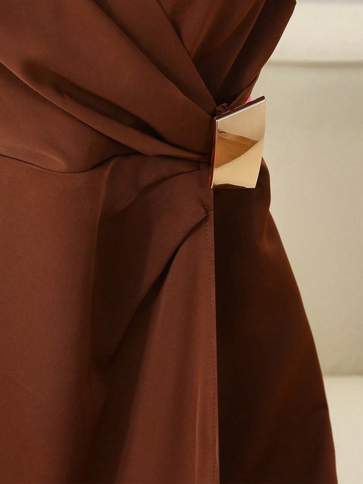 Rochie maxi SHEIN, maro
