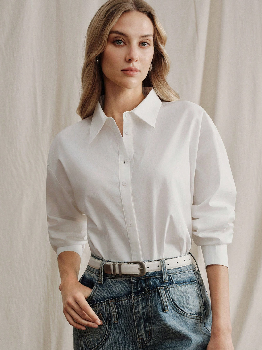 Bluza casual SHEIN, alb