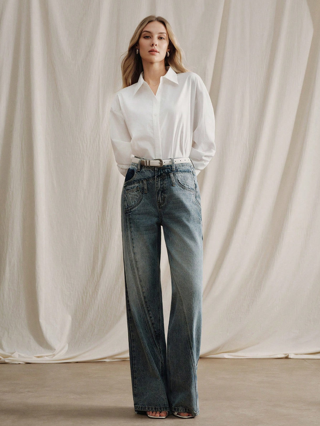 Bluza casual SHEIN, alb