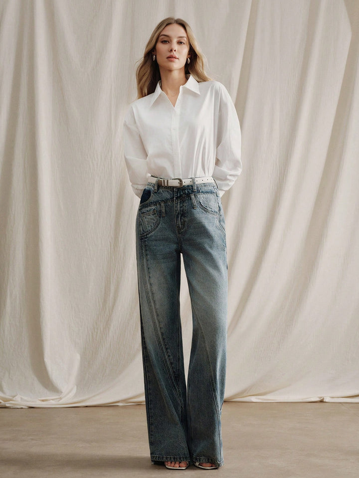 Bluza casual SHEIN, alb