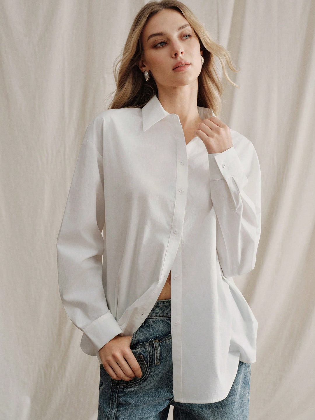 Bluza casual SHEIN, alb