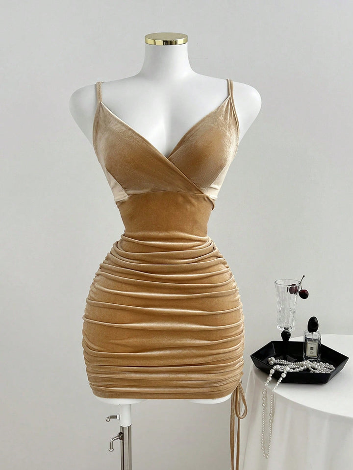 Rochie scurtă SHEIN, auriu