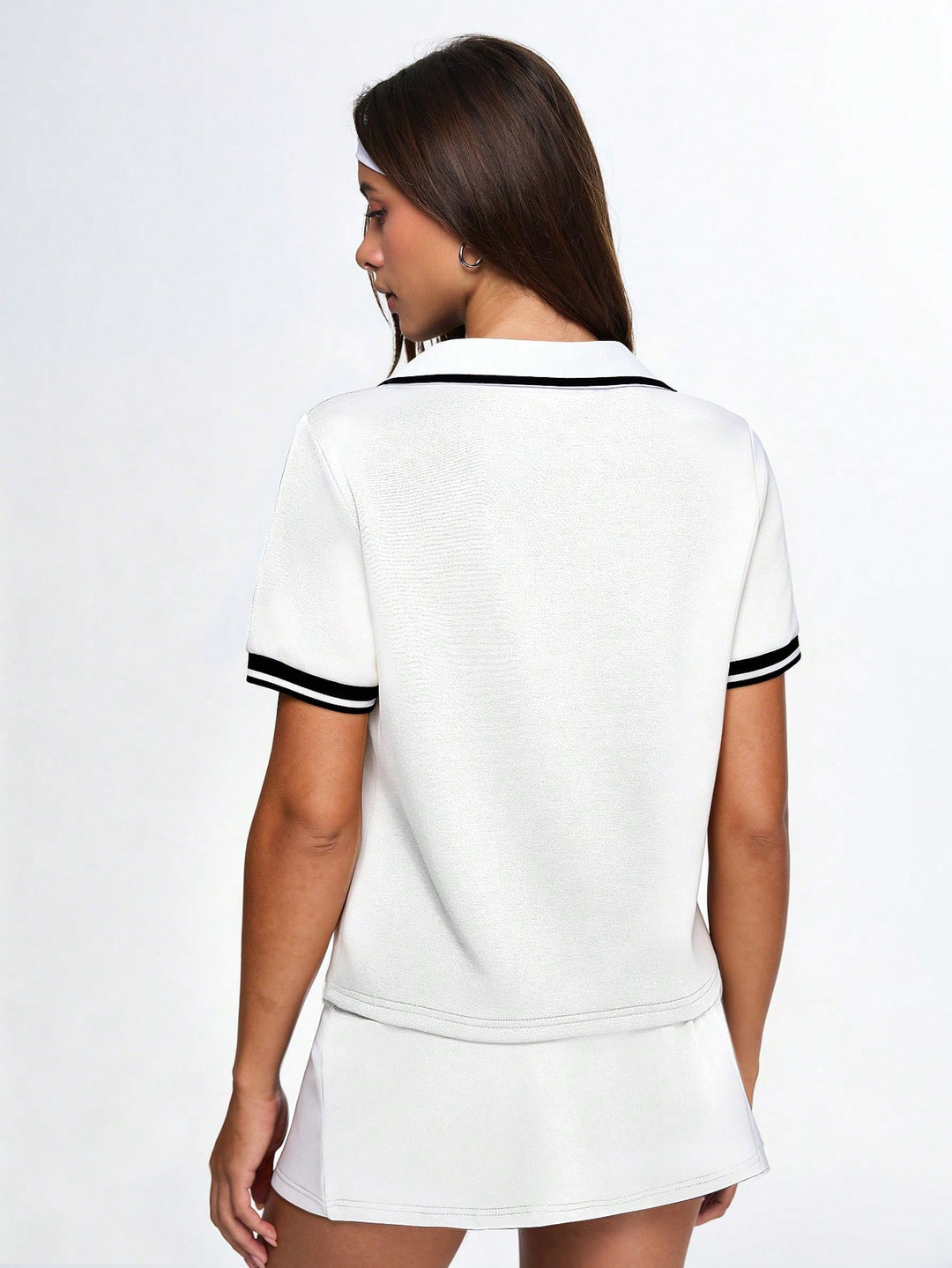 Tricou polo sport SHEIN, alb