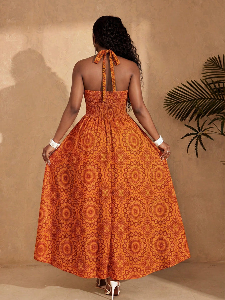 Rochie maxi SHEIN, portocaliu