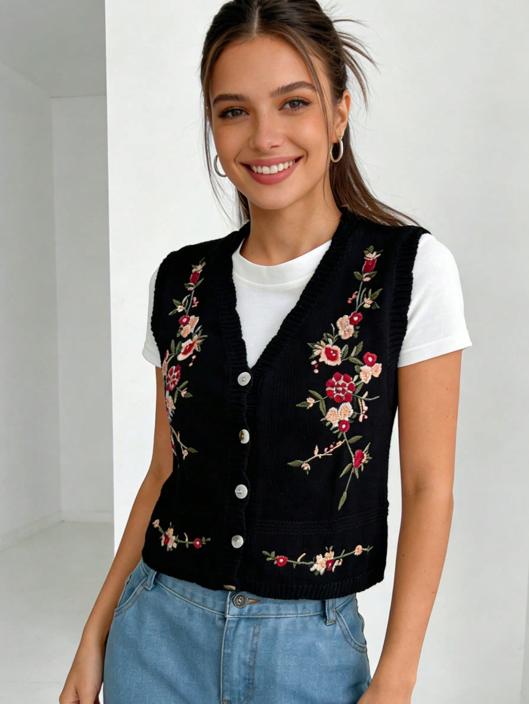 Vestă SHEIN, negru