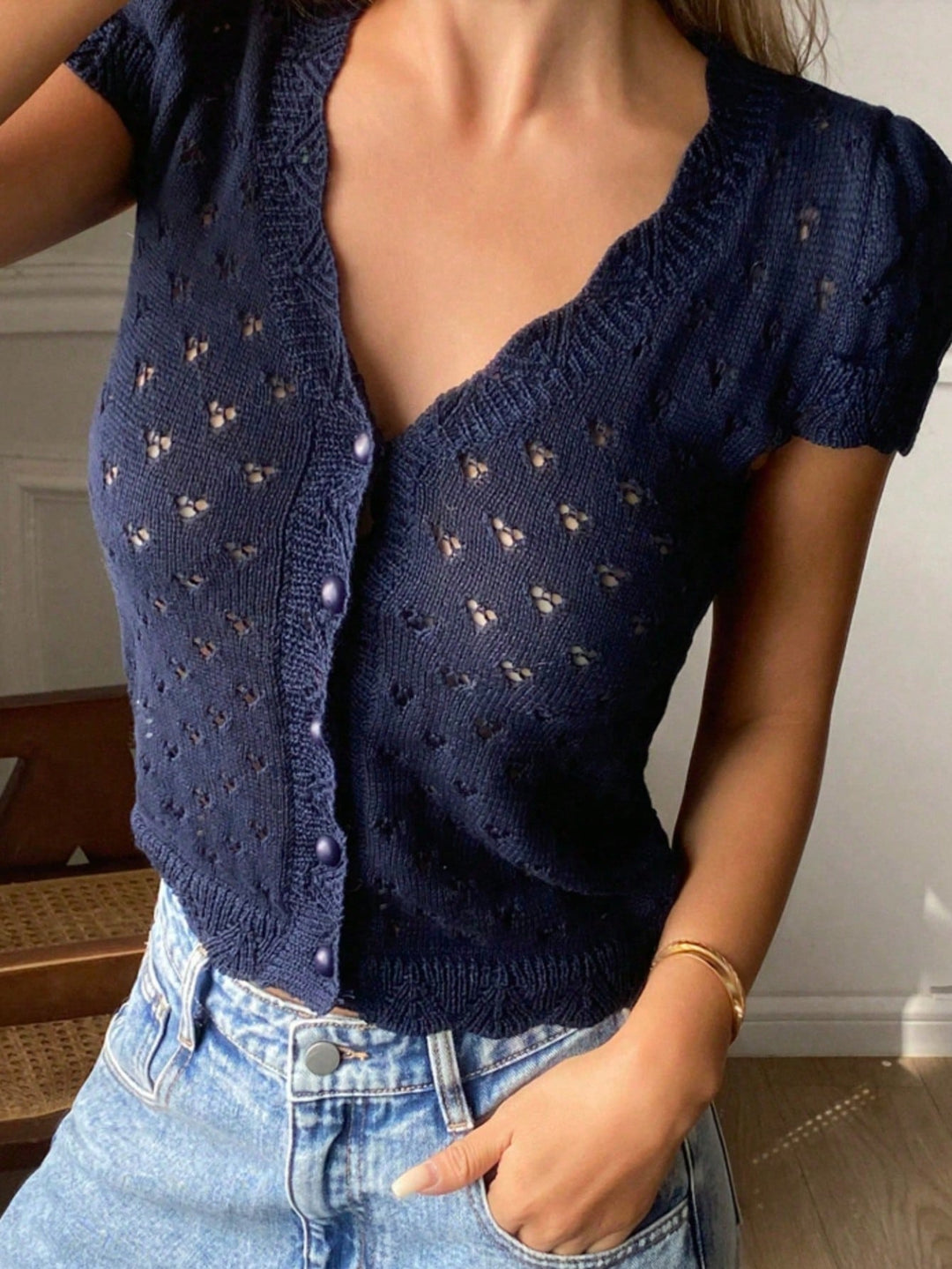 Cardigan SHEIN, albastru