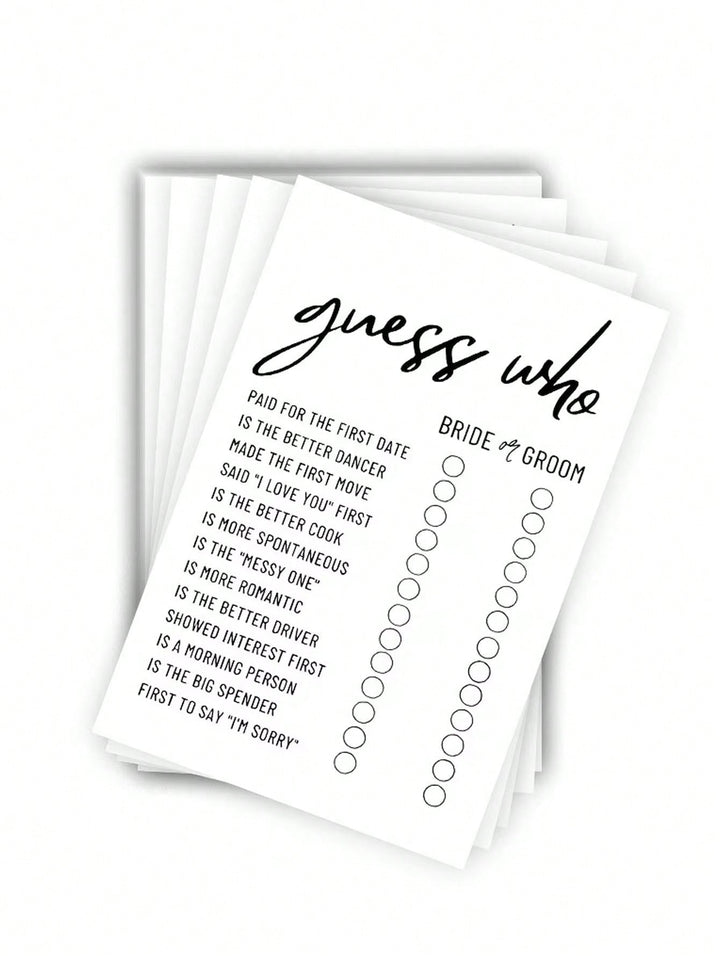Set de carti pentru joc de nunta SHEIN